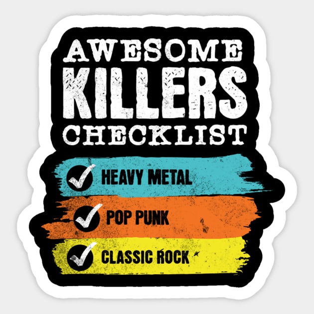 Awesome killers checklist Sticker by Kami Sayang Sama Jamsah